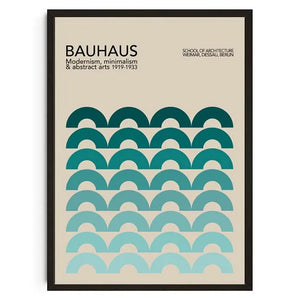 Tableau Géométrique Bauhaus – Formes Modernes et Esprit Mid-Century