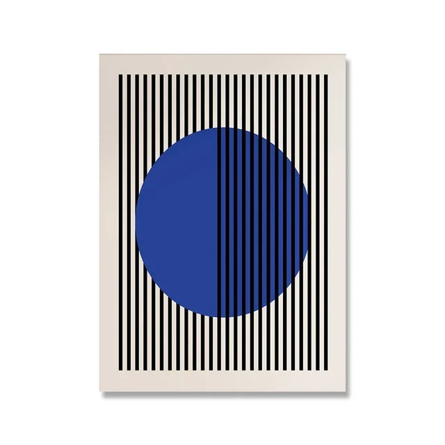 Tableau Bauhaus Minimaliste – Affiche Géométrique d’Exposition