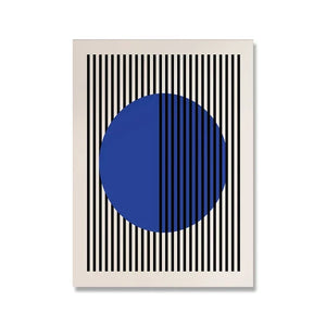 Tableau Bauhaus Minimaliste – Affiche Géométrique d’Exposition