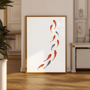Tableau Arbre Japonais à l’Encre – Soleil Rouge et Esprit Zen