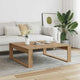 Table Basse Carrée Effet Chêne – Volume Minimaliste et Finition Naturelle