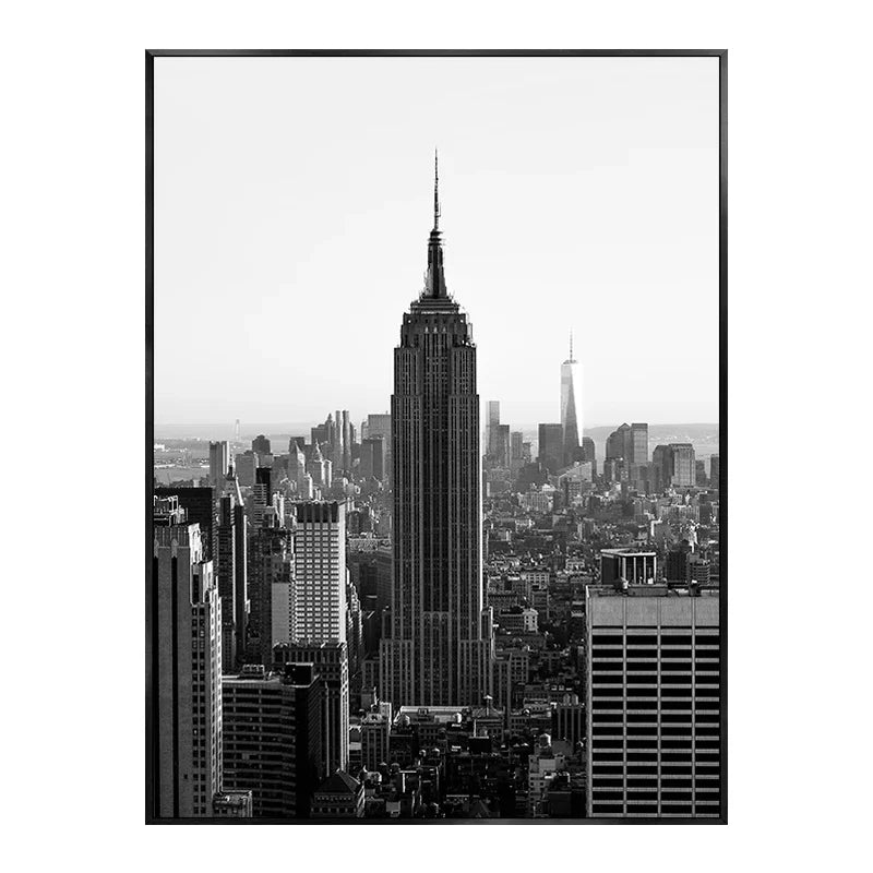 Tableau Monuments Urbains Noir et Blanc – New York, Londres, Paris et Sydney