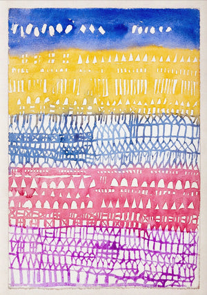 Tableau Abstrait Moderniste – Blocs de Couleurs et Géométrie