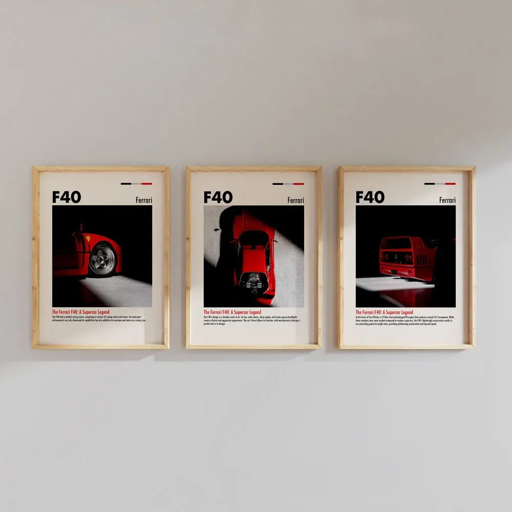 Tableau F40 – Icône Automobile et Esprit Racing