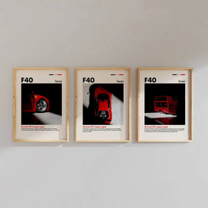 Tableau F40 – Icône Automobile et Esprit Racing