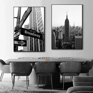 Tableau Monuments Urbains Noir et Blanc – New York, Londres, Paris et Sydney