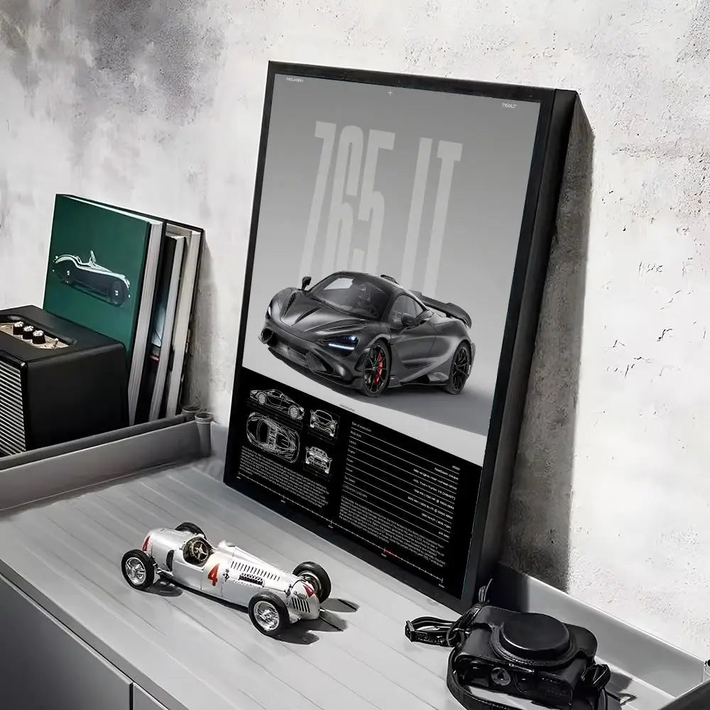 Tableau Supercar Noire – Design Automobile Moderne et Sportif