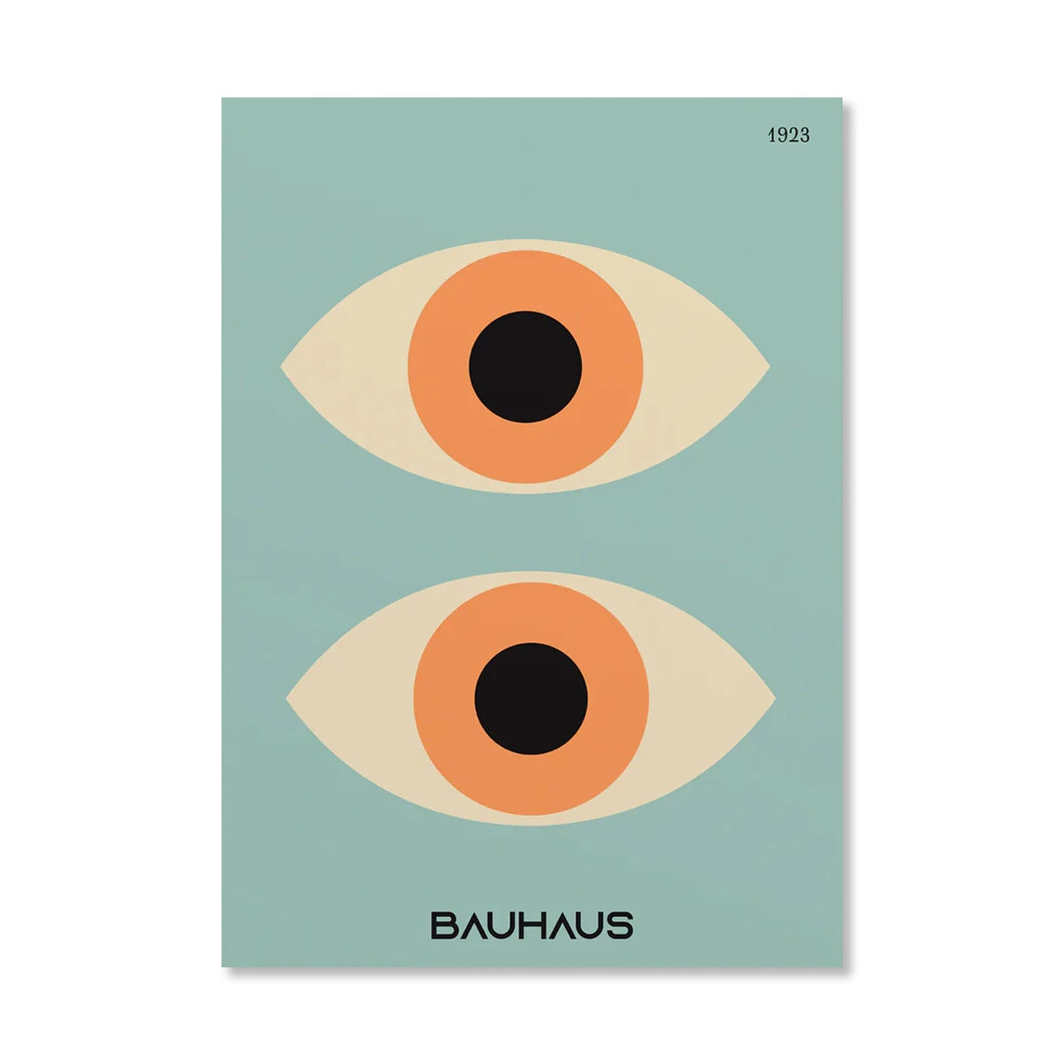 Tableau Bauhaus Orange – Soleil, Vélo et Géométrie Pop