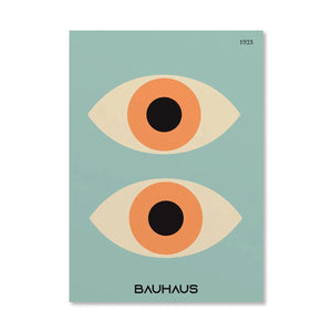 Tableau Bauhaus Orange – Soleil, Vélo et Géométrie Pop