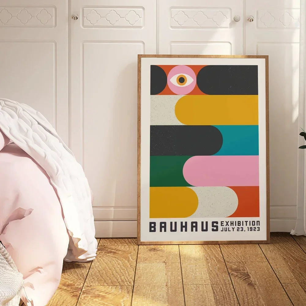 Tableau Bauhaus Pop Chromatique – Affiche Graphique Abstraite