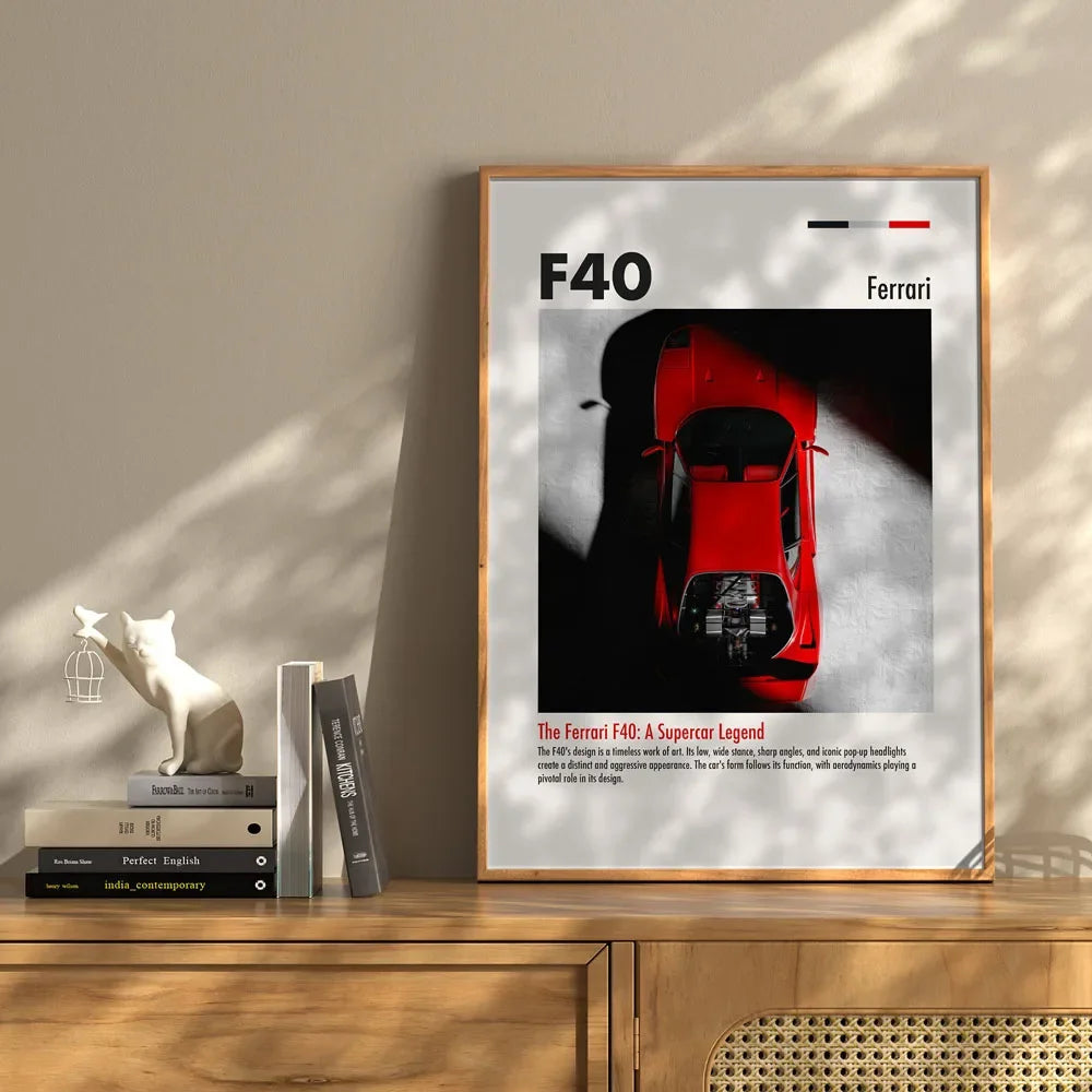 Tableau F40 – Icône Automobile et Esprit Racing