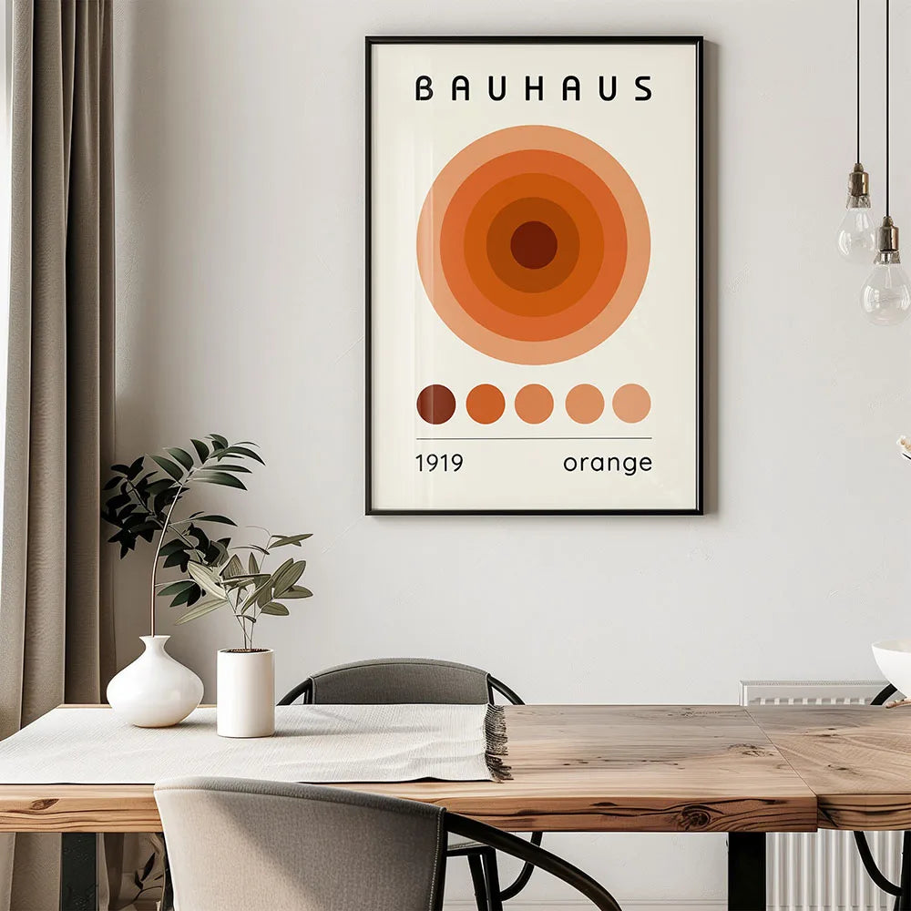 Tableau Géométrique Bauhaus – Minimalisme Rétro et Coloré