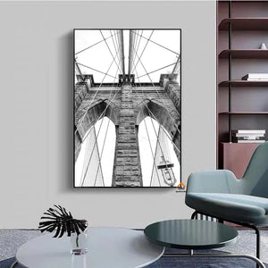 Tableau Monuments Urbains Noir et Blanc – New York, Londres, Paris et Sydney