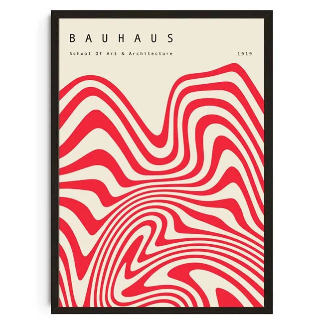 Tableau Géométrique Bauhaus – Formes Modernes et Esprit Mid-Century