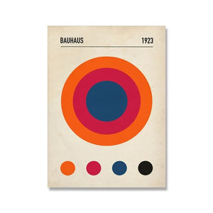 Tableau Bauhaus Minimaliste – Affiche Géométrique d’Exposition