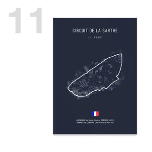 Tableau Circuit Automobile – Tracés de Course Minimalistes