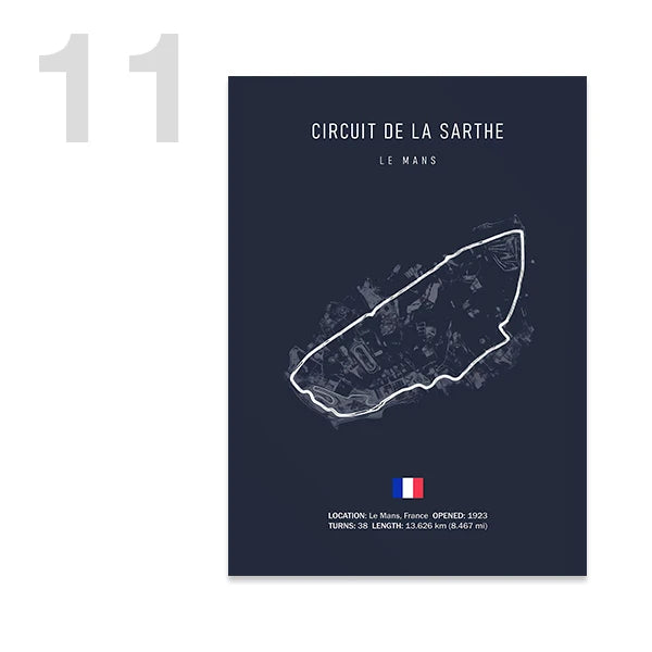 Tableau Circuit Automobile – Tracés de Course Minimalistes