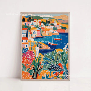 Tableau Architecture Mexicaine Colorée – Fleurs et Ambiance Solaire