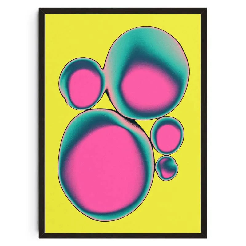 Tableau Psychédélique Géométrique – Couleurs Vibrantes et Formes Abstraites