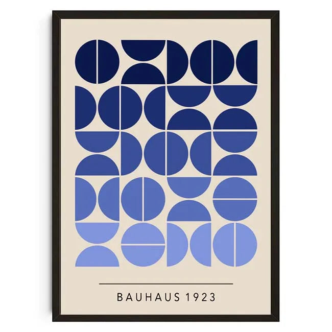 Tableau Géométrique Bauhaus – Formes Modernes et Esprit Mid-Century