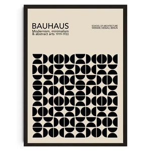 Tableau Géométrique Bauhaus – Formes Modernes et Esprit Mid-Century