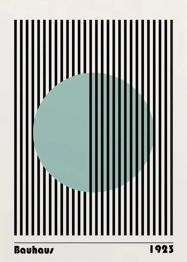 Tableau Bauhaus Orange – Soleil, Vélo et Géométrie Pop
