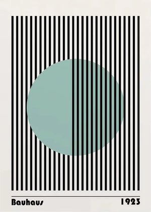 Tableau Bauhaus Orange – Soleil, Vélo et Géométrie Pop