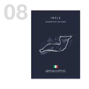 Tableau Circuit Automobile – Tracés de Course Minimalistes
