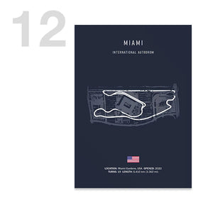 Tableau Circuit Automobile – Tracés de Course Minimalistes