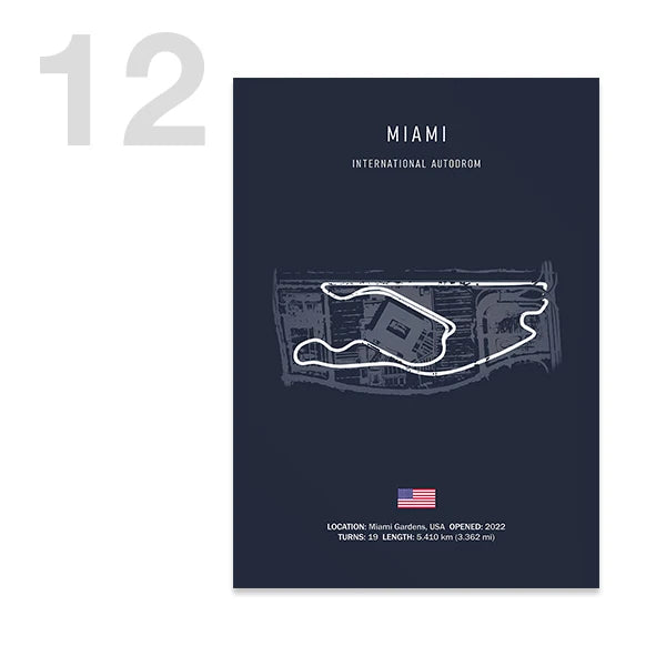 Tableau Circuit Automobile – Tracés de Course Minimalistes