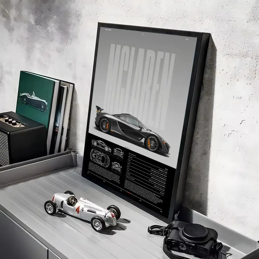 Tableau Supercar Noire – Design Automobile Moderne et Sportif