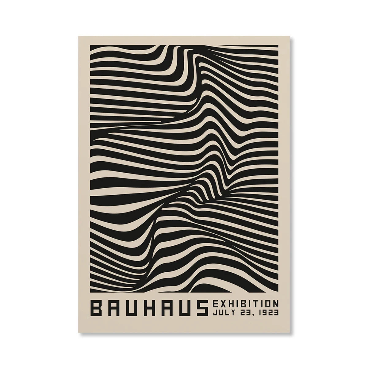 Tableau Bauhaus Orange – Soleil, Vélo et Géométrie Pop