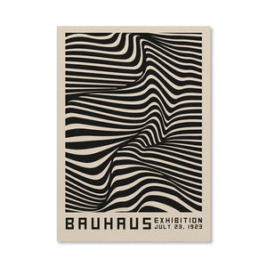 Tableau Bauhaus Orange – Soleil, Vélo et Géométrie Pop