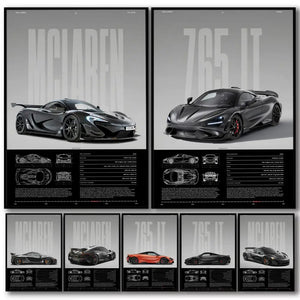 Tableau Supercar Noire – Design Automobile Moderne et Sportif