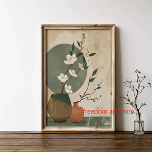 Tableau Bonsaï Japonais Beige – Esprit Zen, Wabi-Sabi et Japandi