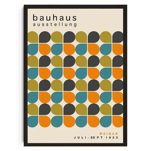 Tableau Géométrique Bauhaus – Formes Modernes et Esprit Mid-Century