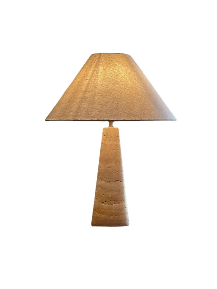 Natural Travertine Table Lamp – Authentic Elegance