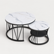 Set of 2 Black Nesting Coffee Tables – Round Shapes and Sleek Design