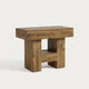 Table Basse Étroite en Bois à 2 Niveaux – Style Campagne et Rangement Ouvert