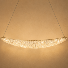 Lustre Linéaire en Cristal Champagne - Auroline