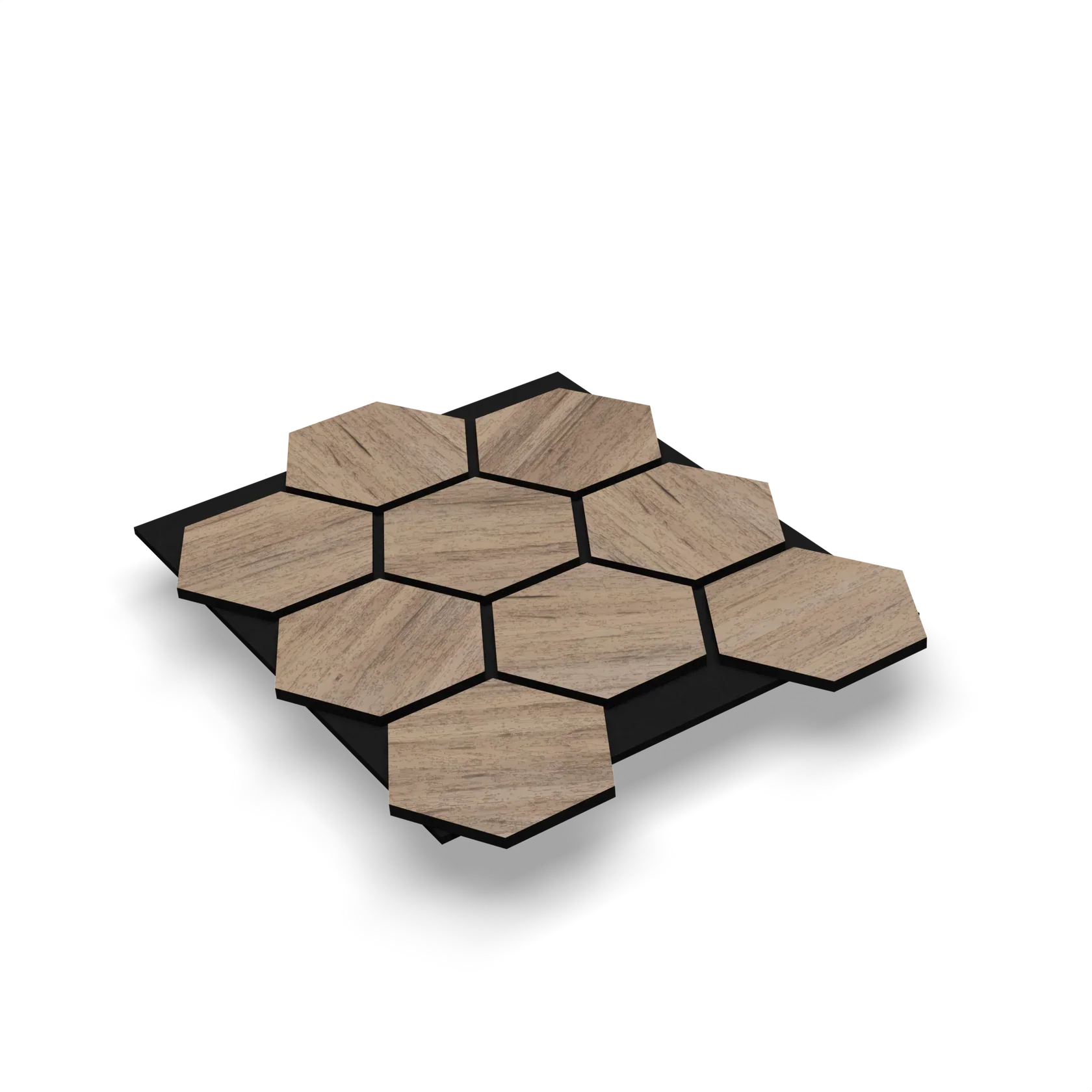 Panneau acoustique hexagonal Noyer