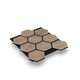 Panneau acoustique hexagonal Noyer – 76 x 62 cm
