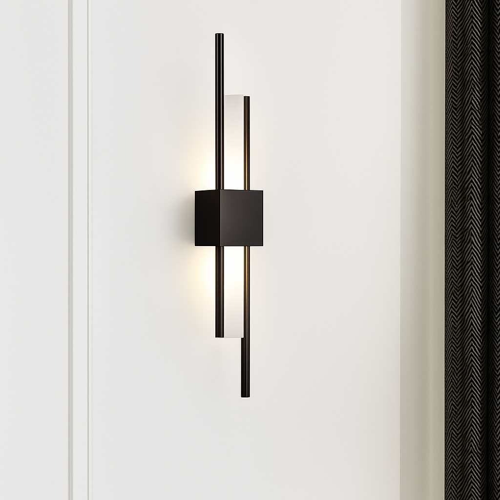 Finition noire de l'applique barre