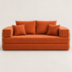 Canapé-Lit XXL 3 Places – Velours Côtelé et Couchage 200 × 200 cm