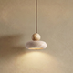 STINARIO - Travertine and Wood Pendant Light – Minimalist Elegance