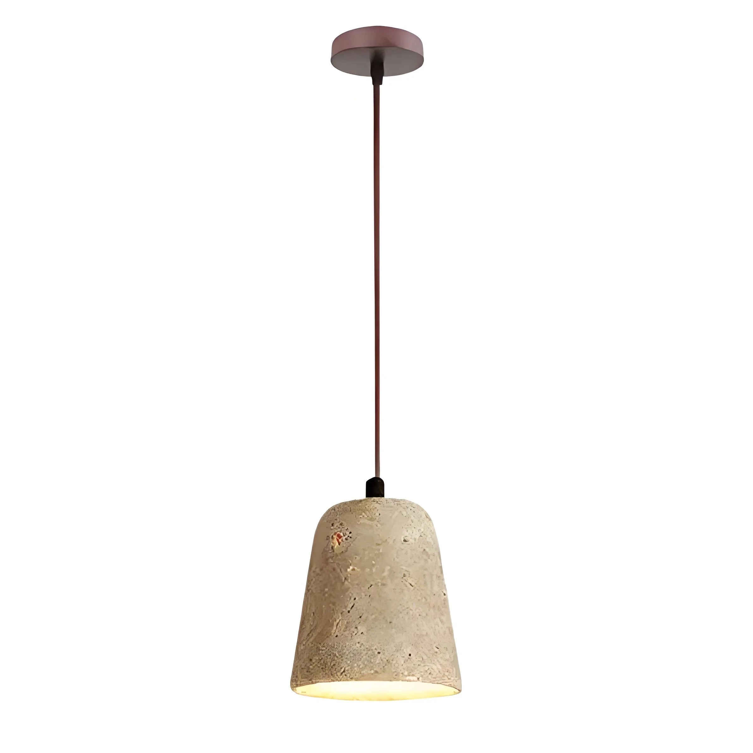 STINARIO - Concrete Pendant Light with Conical Lampshade