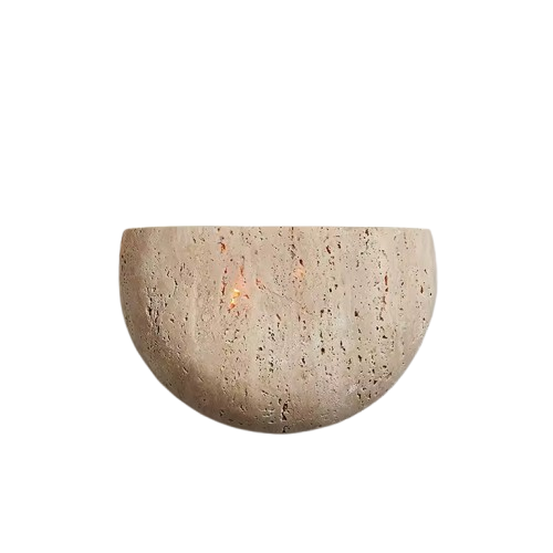 STINARIO - Wabi-Sabi Stone Effect Wall Sconce – Natural and Zen Atmosphere