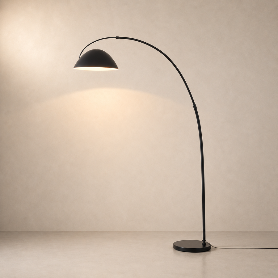 Moderne Bogen-Stehlampe mit Lampenschirm
