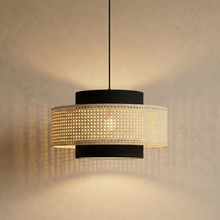 Suspension Circulaire en Fer et Tissu - Velora