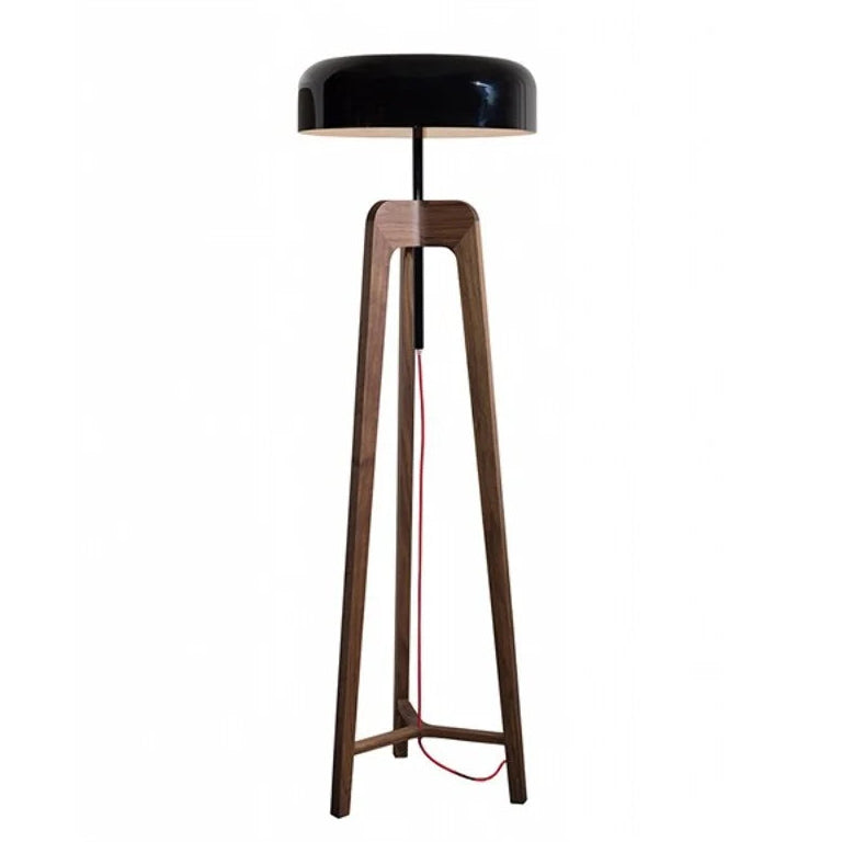 Tripod Floor Lamp in Wood and Metal
